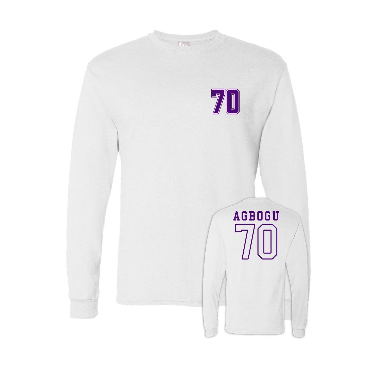 Long Sleeve Tee — Chest Back in White