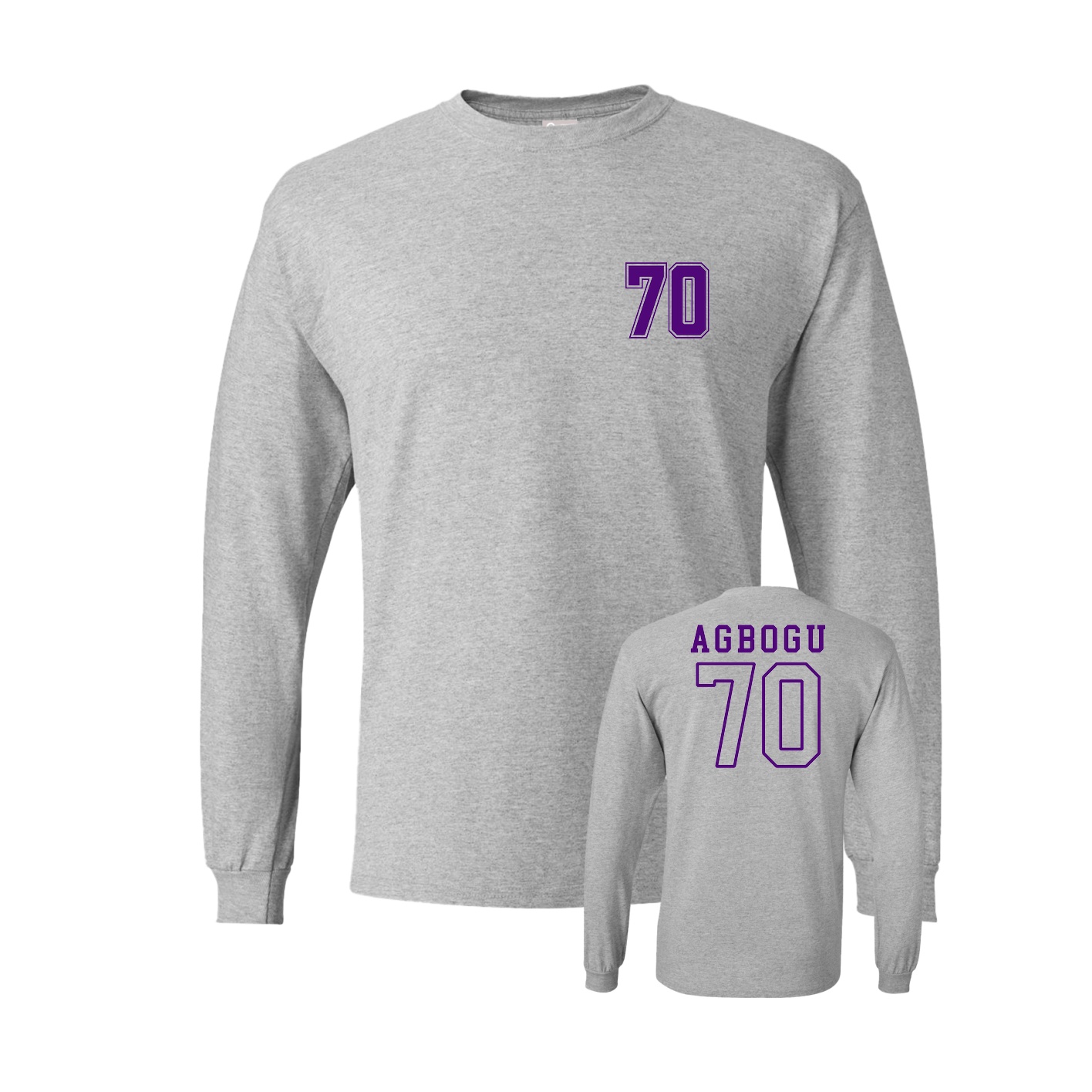 Long Sleeve Tee — Chest Back in Grey