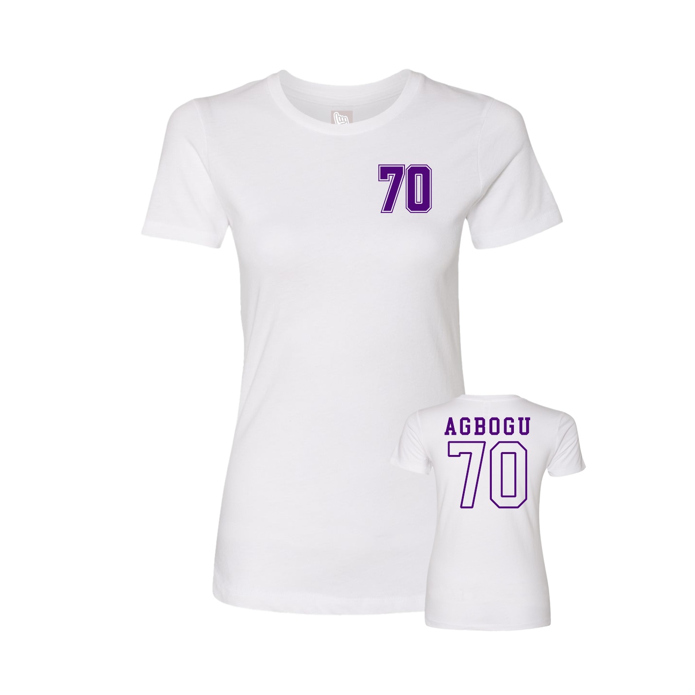 Womens Tee — Chest Back in White