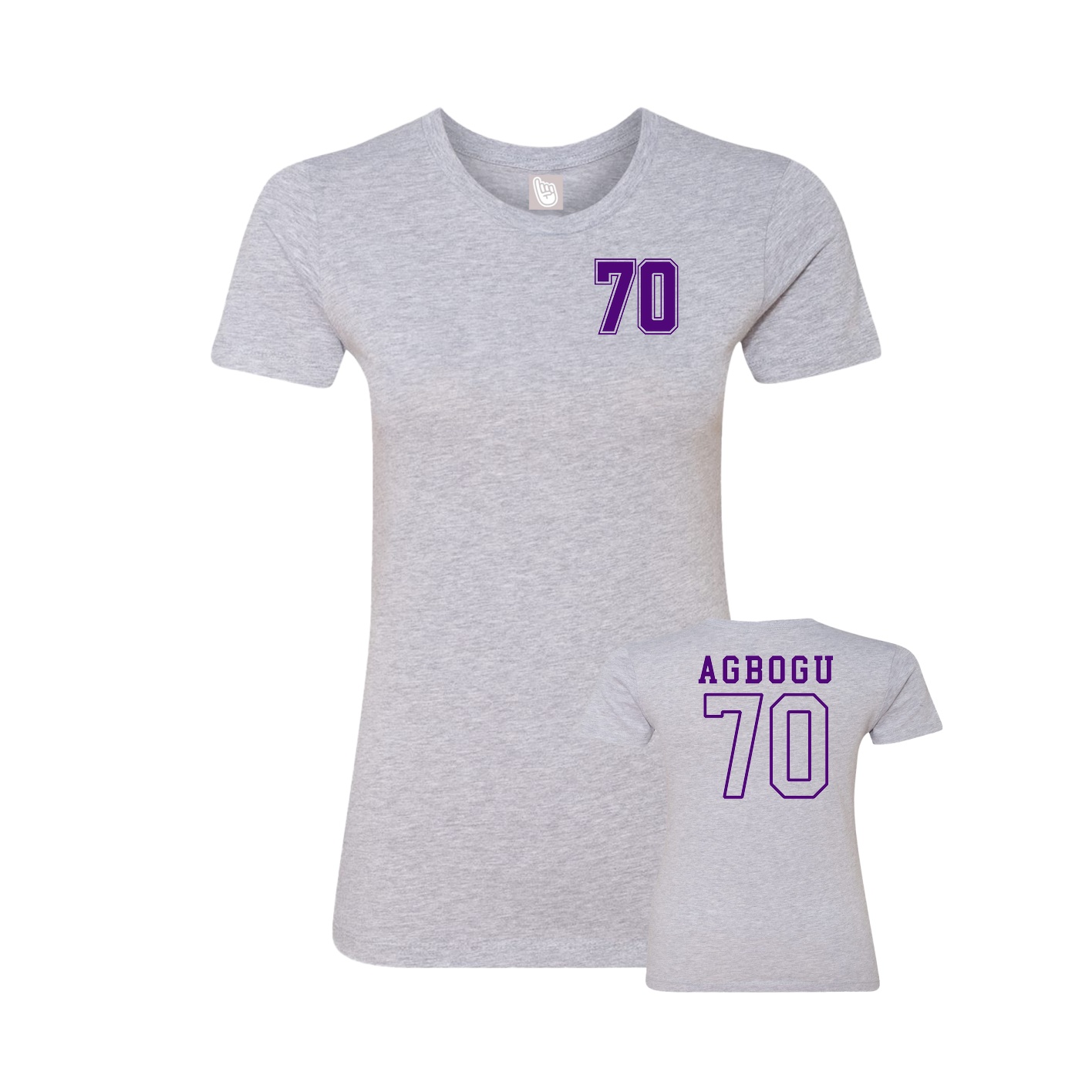 Womens Tee — Chest Back in Grey