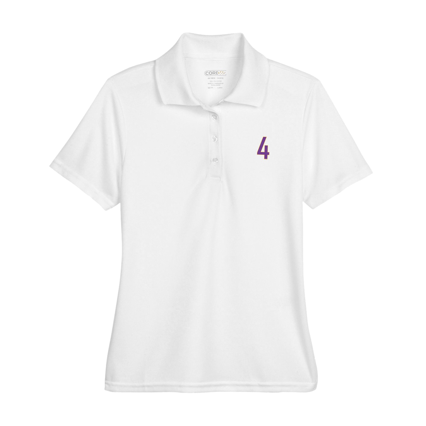 Womens Performance Polo — Front Shirsy in White