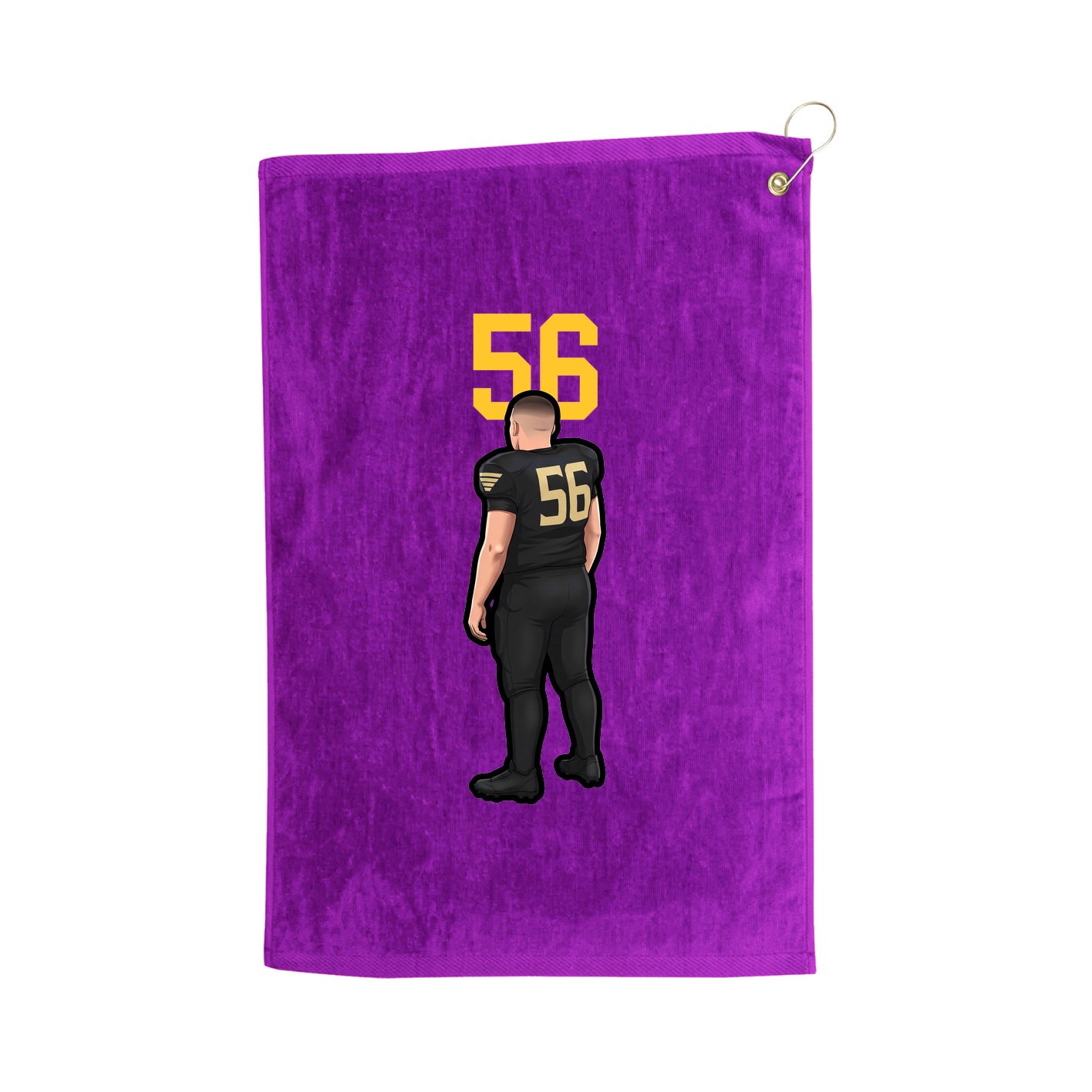 Golf Towel — Number Top in Purple