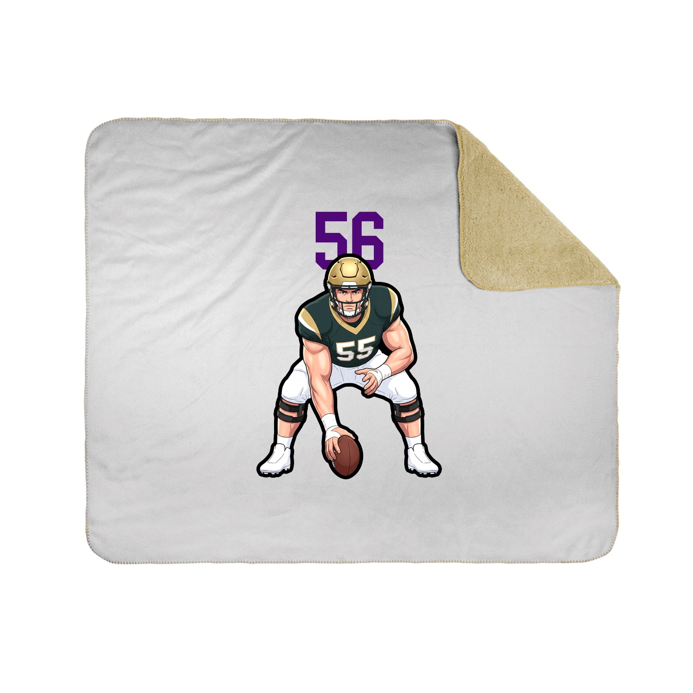 Throw Blanket — Number Top in White