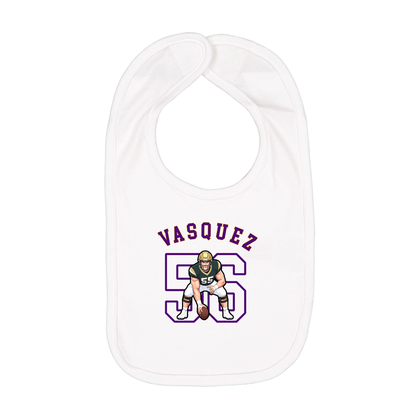 Infant Bib — Shirsey Arch in White