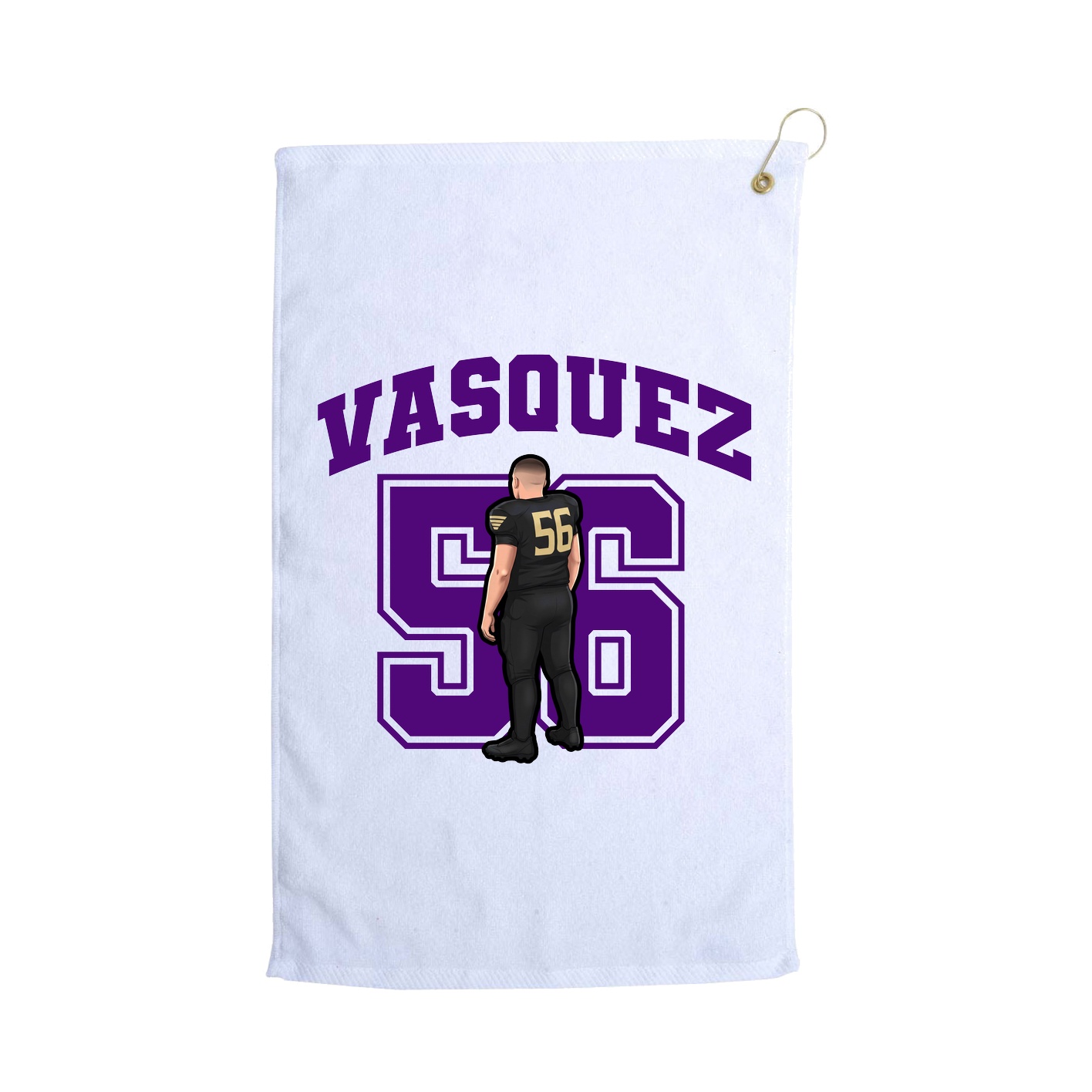 Golf Towel — Number in White