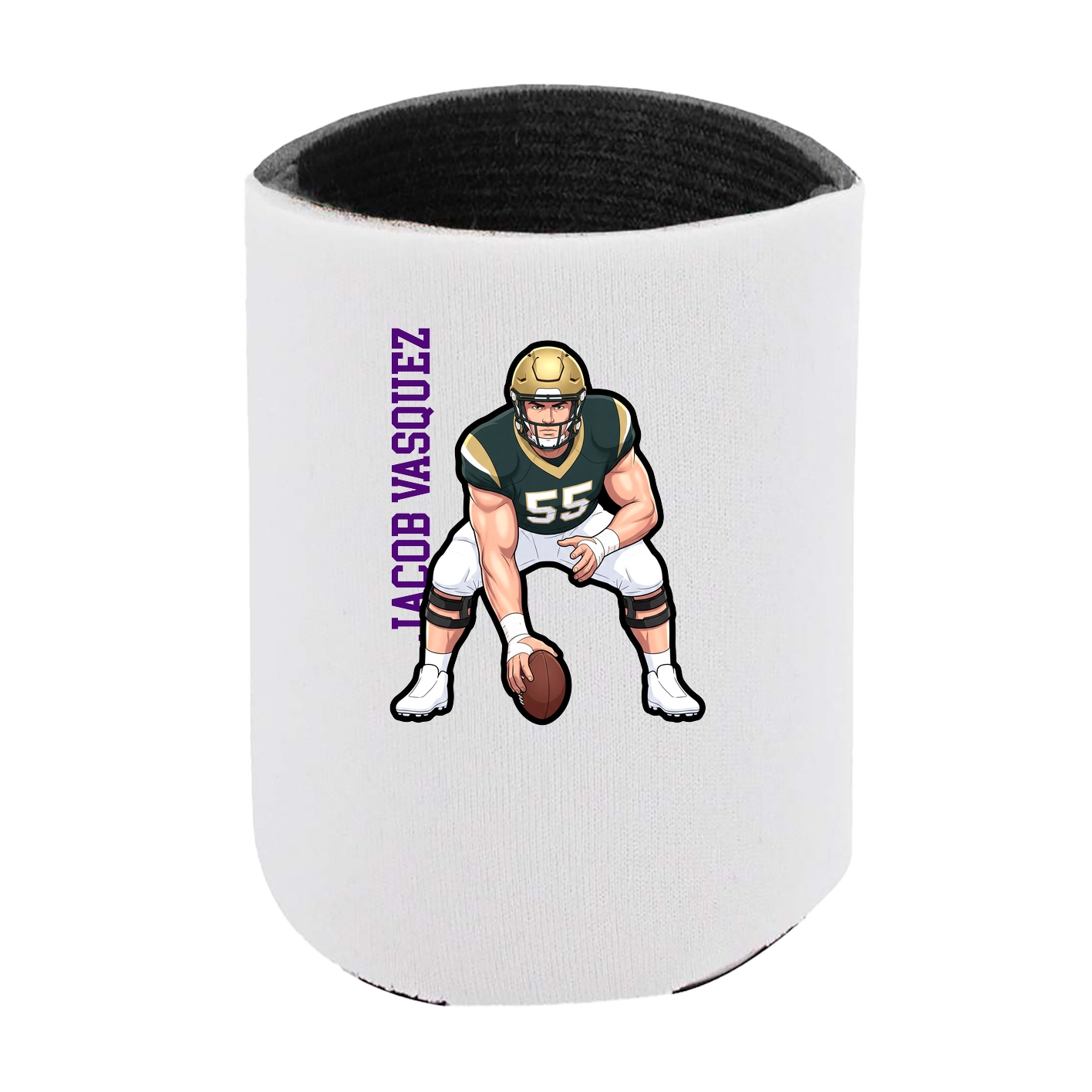 Can Holder — Name Vertical in White
