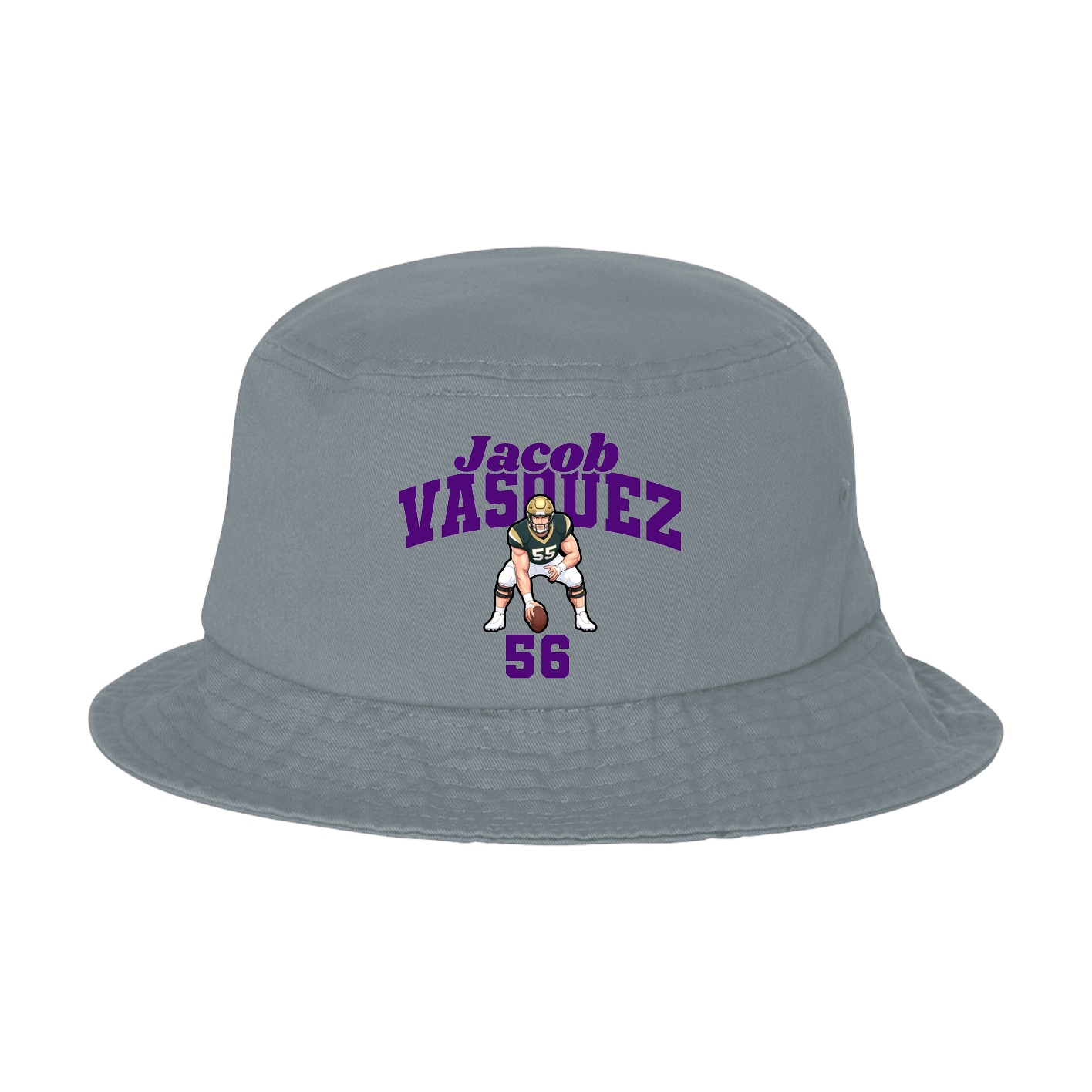 Bucket Cap — Signature Arch in Grey