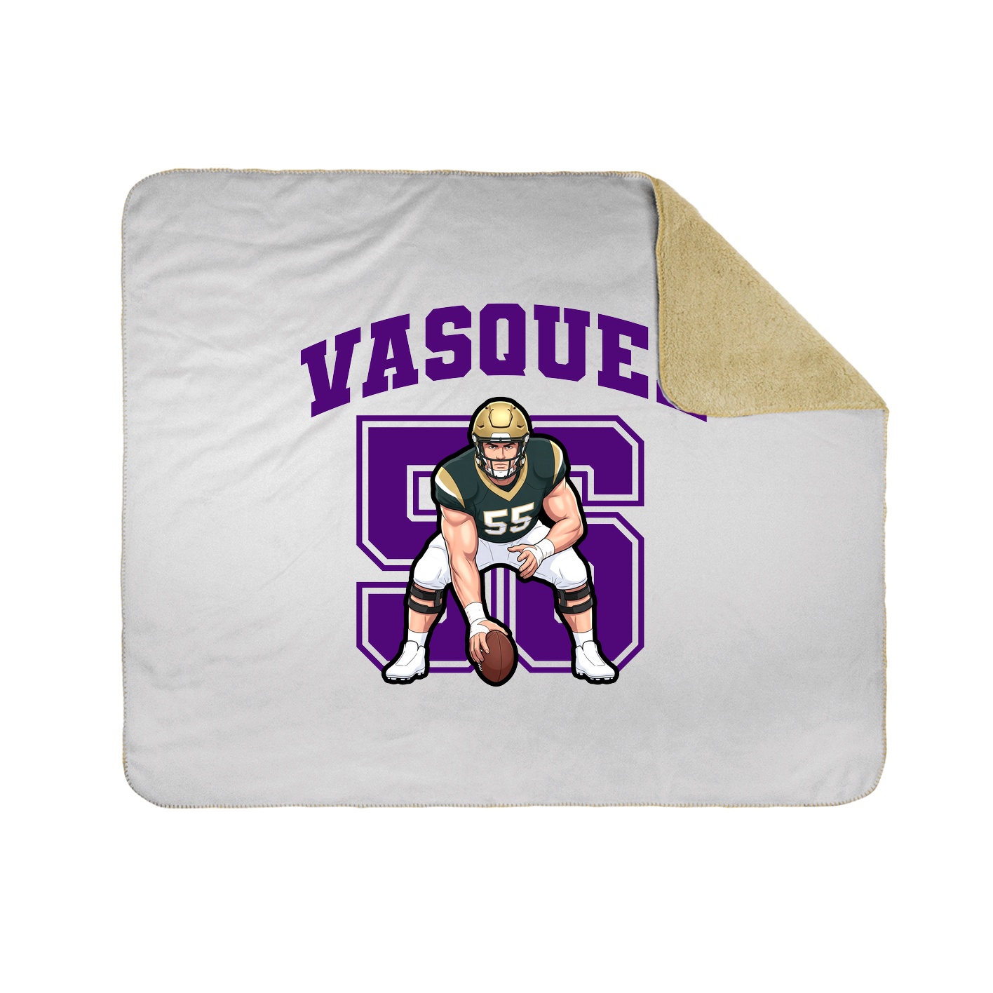 Throw Blanket — Number in White