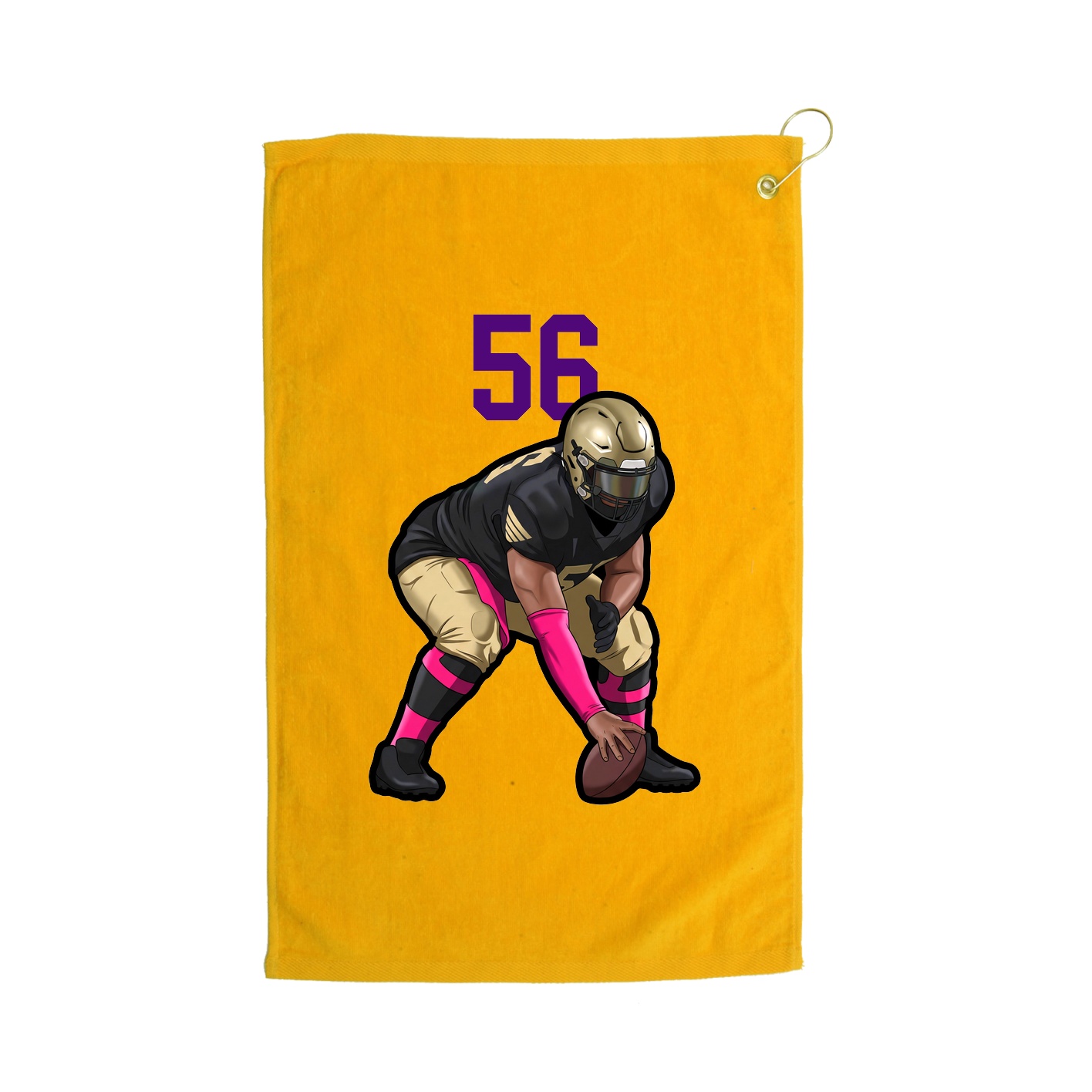 Golf Towel — Number Top in Gold