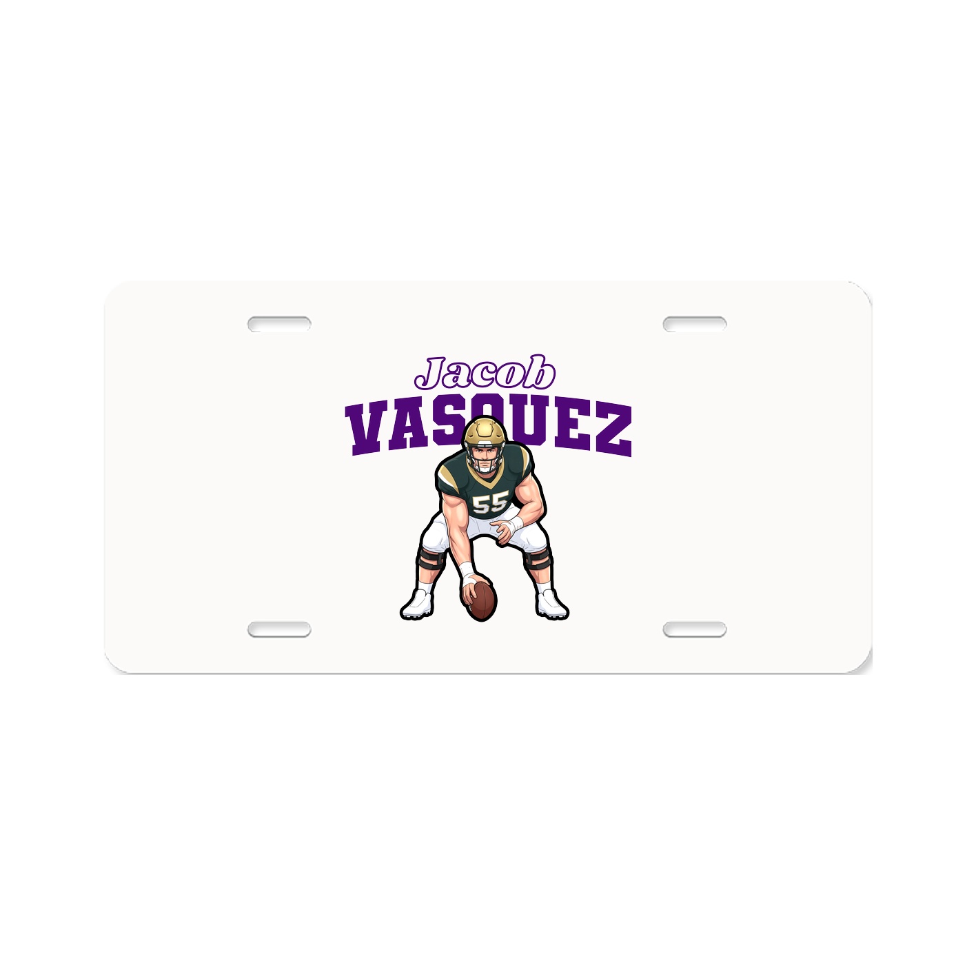 License Plate — Name Arch in Classic