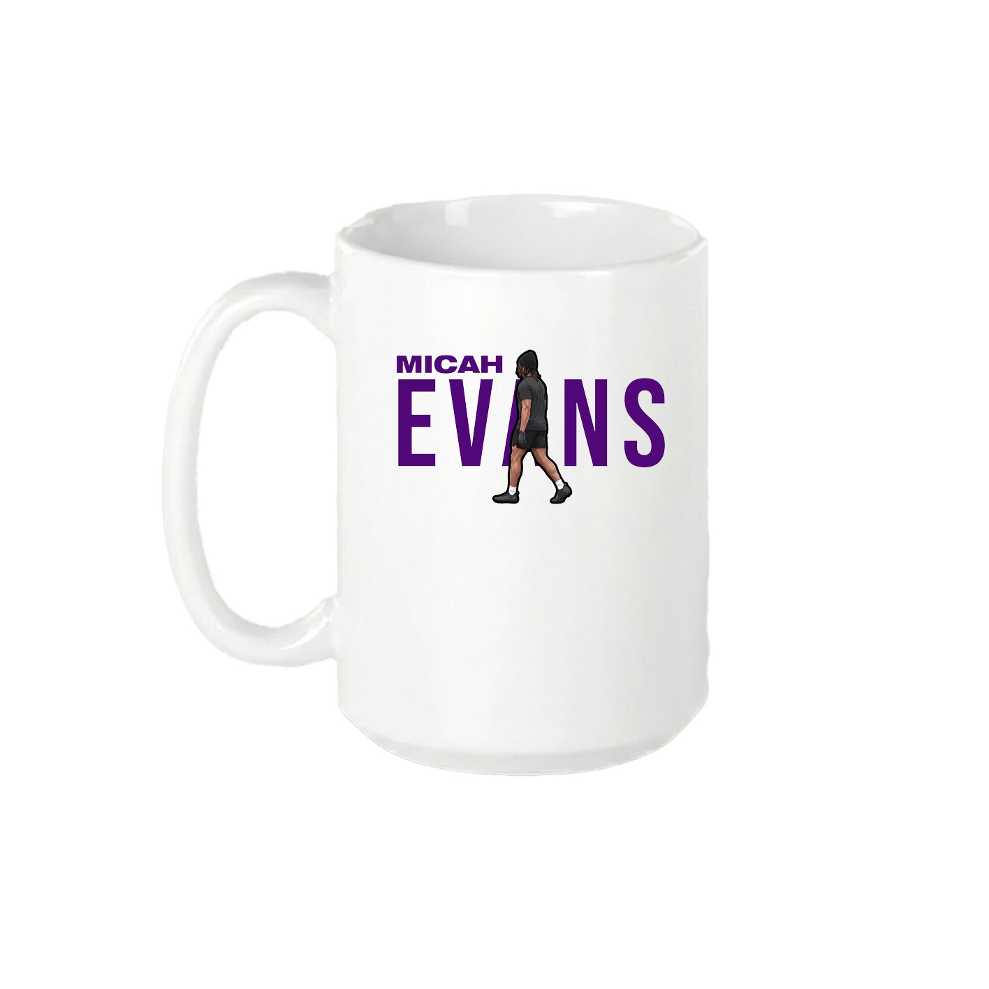 15oz Coffee Mug — Player Name in White