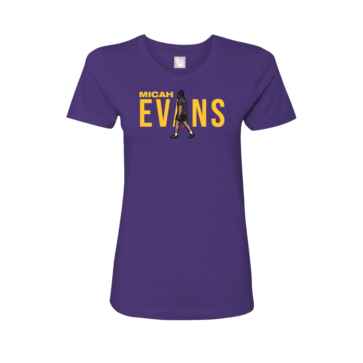 Fitted Women's Tee — Player Name in Purple