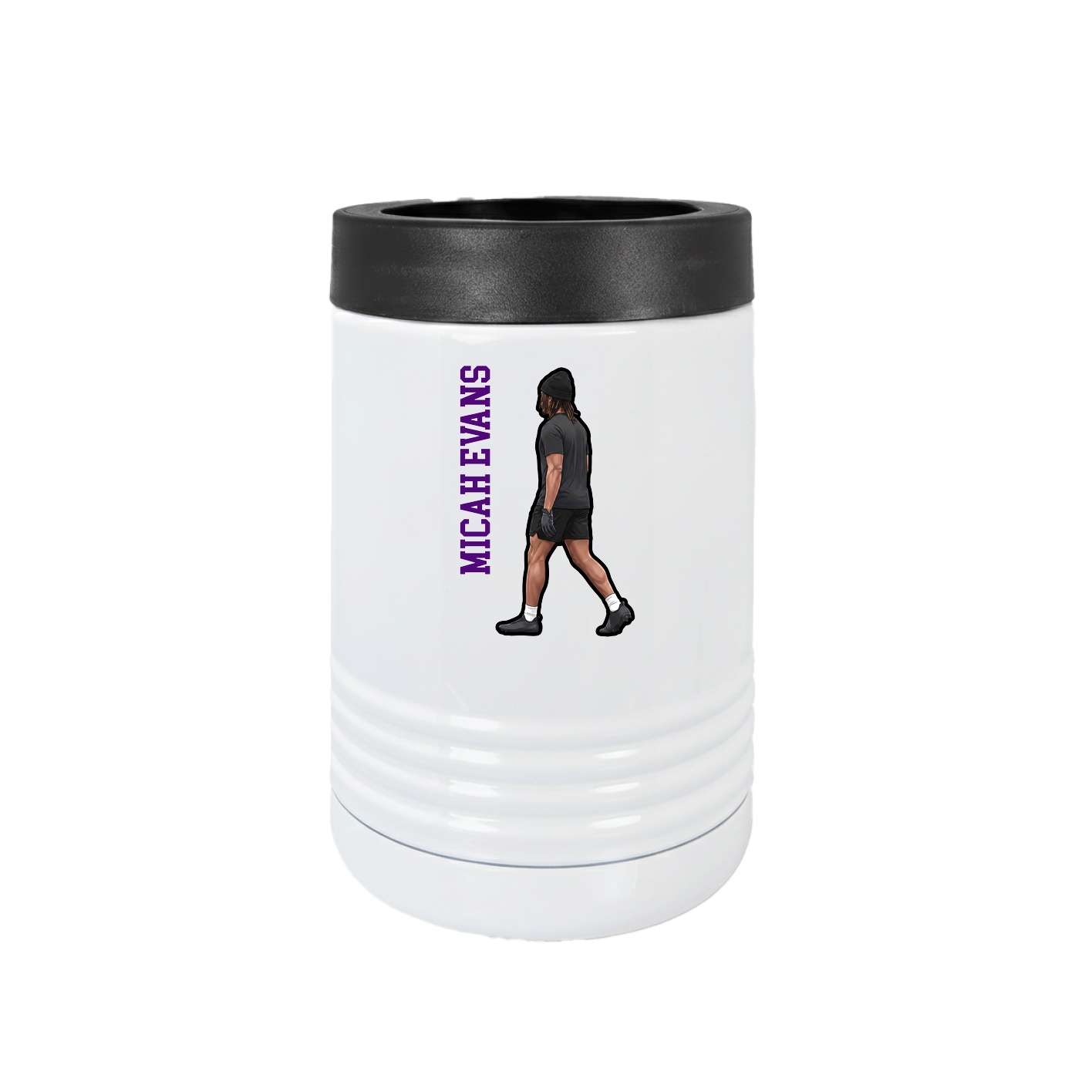 Beverage Holder — Name Vertical in White