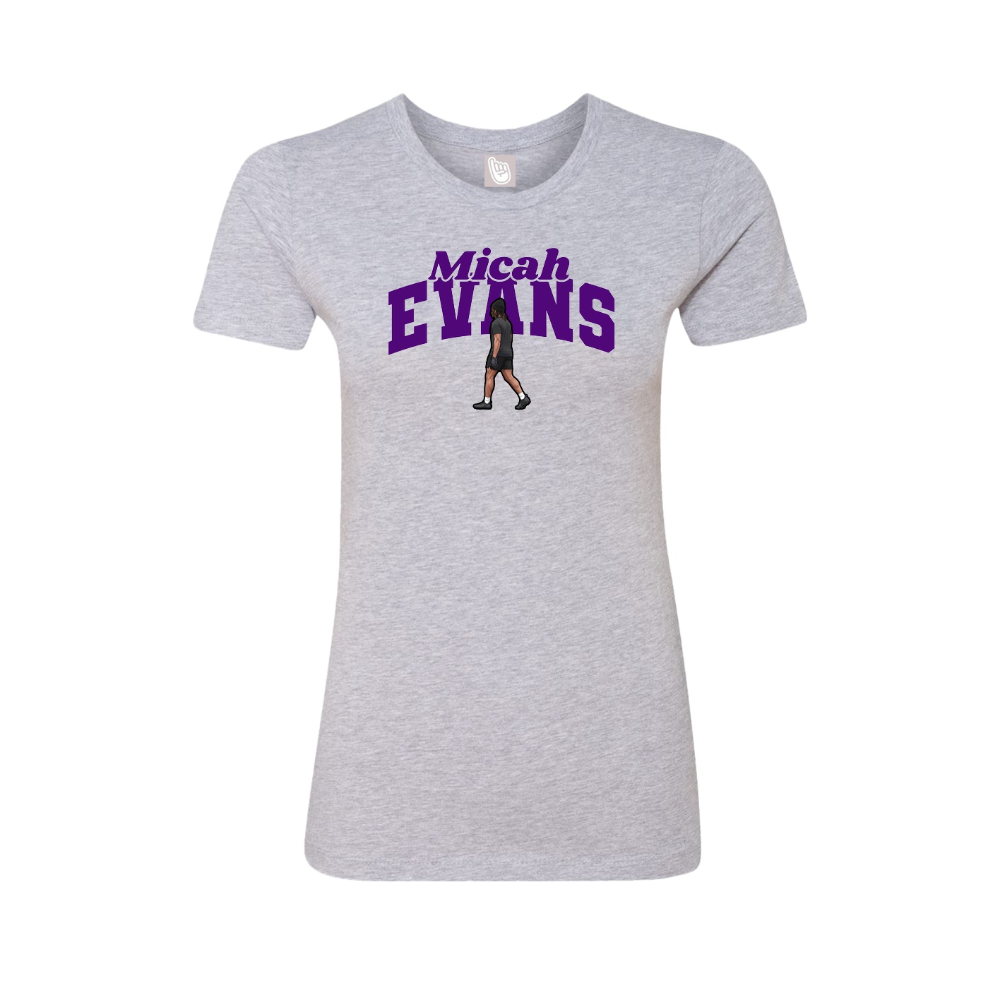 Fitted Women's Tee — Signature Arch in Grey