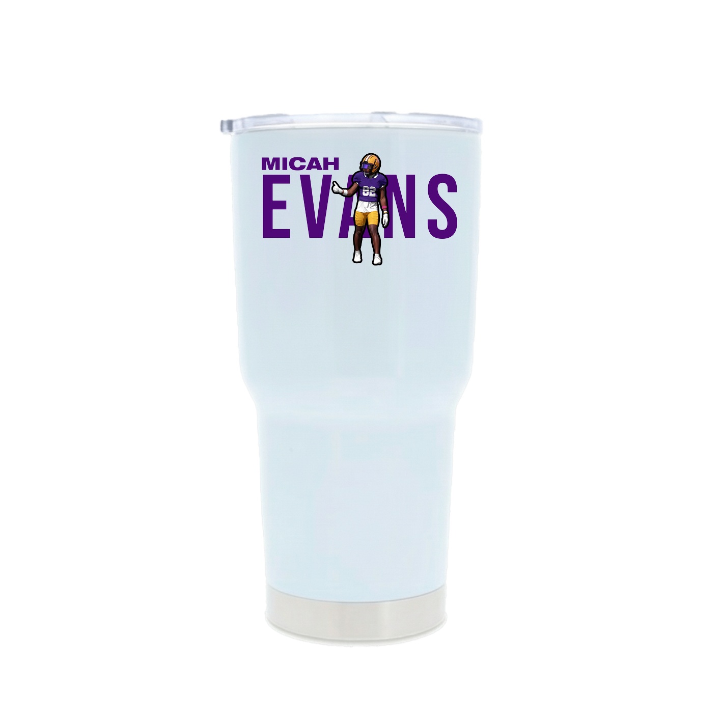 30oz Stainless Steel Tumbler — Player Name in White