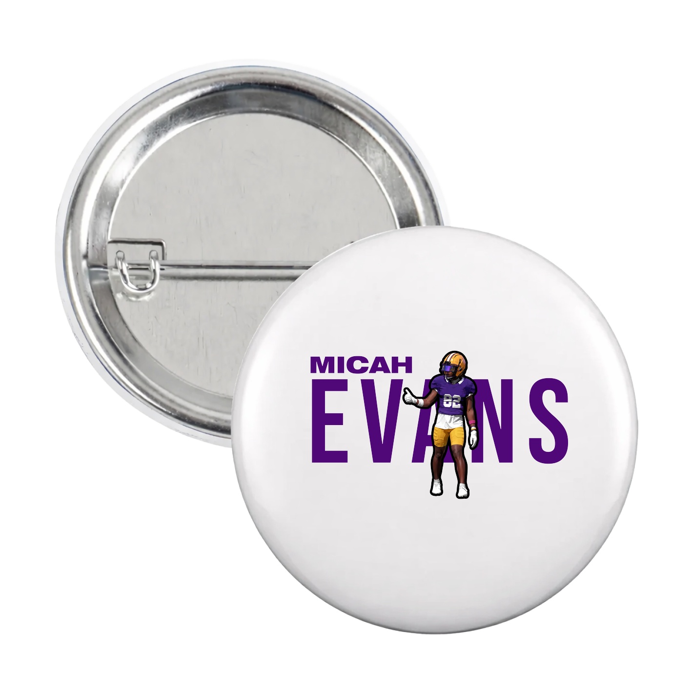 Game Day Button — Player Name in White