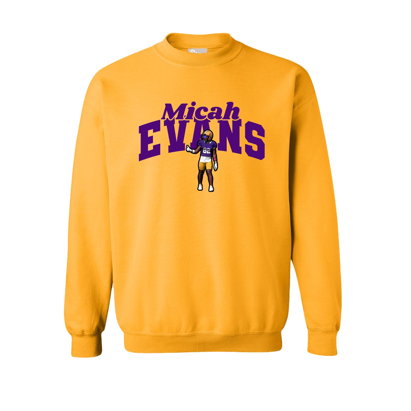 Fleece Crew — Signature Arch in Gold