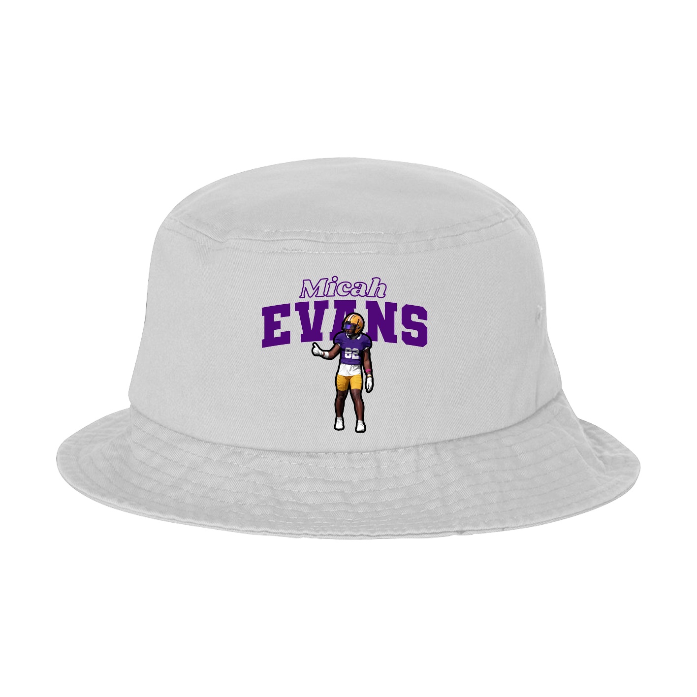 Bucket Cap — Name Arch in White