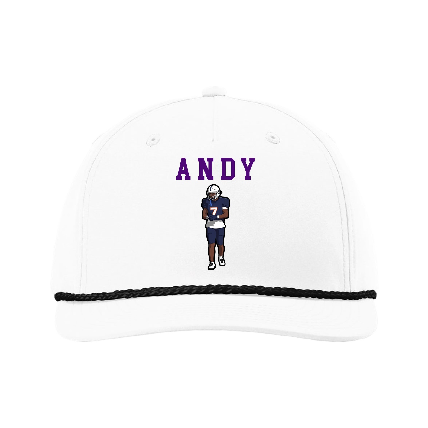 Five-Panel Classic Rope Cap — Shirsey in White