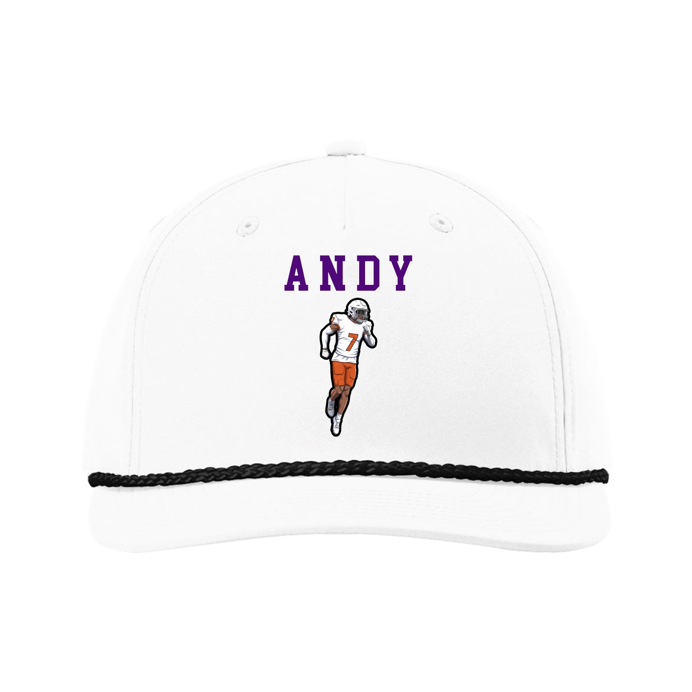 Five-Panel Classic Rope Cap — Shirsey in White