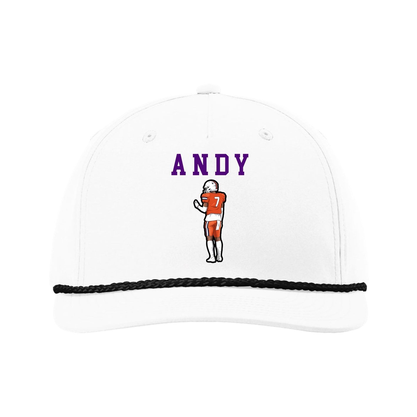 Five-Panel Classic Rope Cap — Shirsey in White