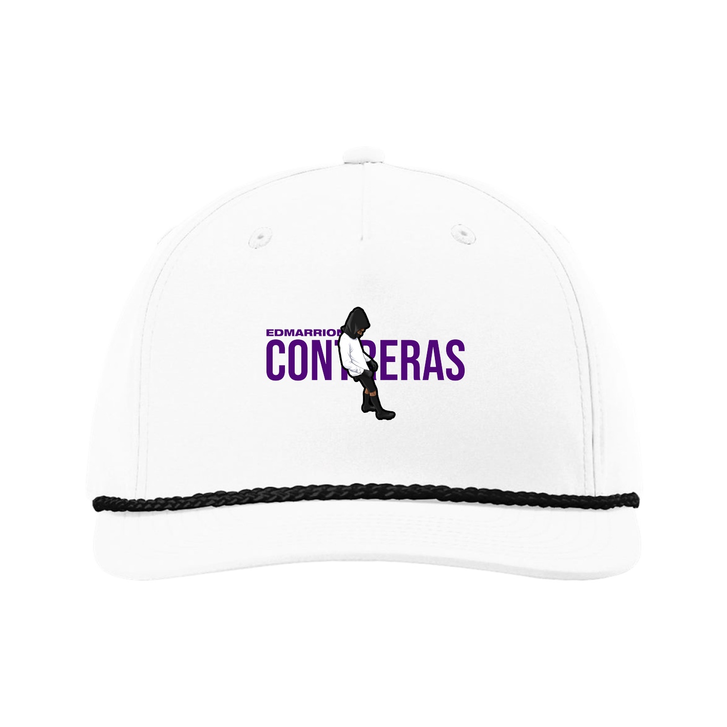 Five-Panel Classic Rope Cap — Player Name in White
