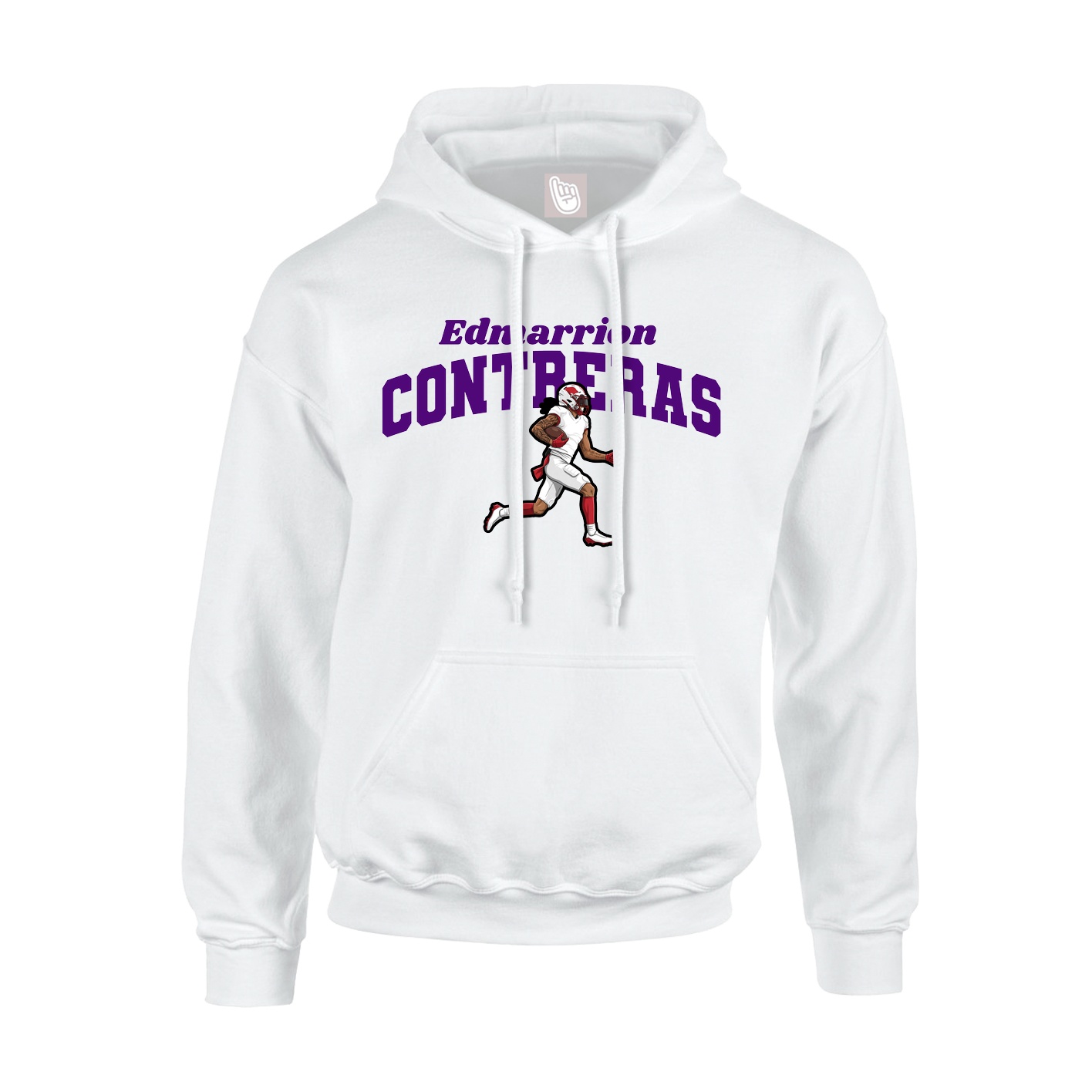 Youth Hoodie — Signature Arch in White