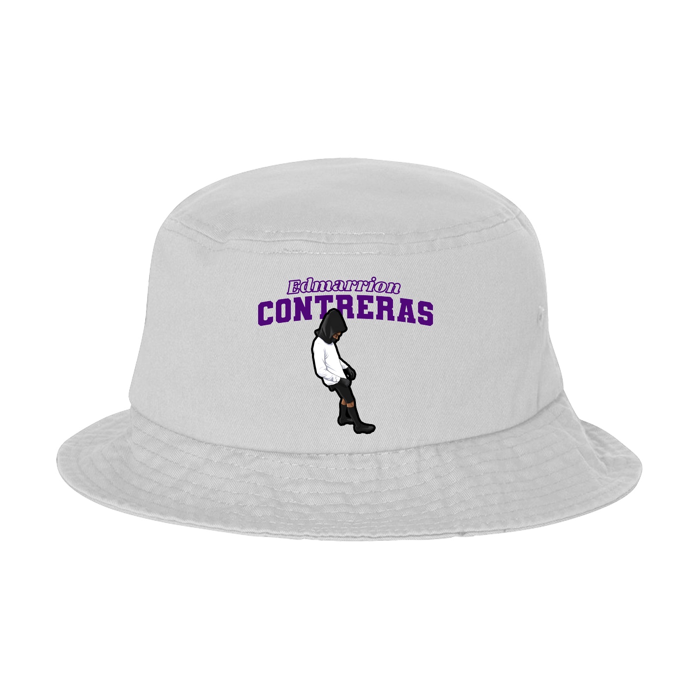Bucket Cap — Name Arch in White