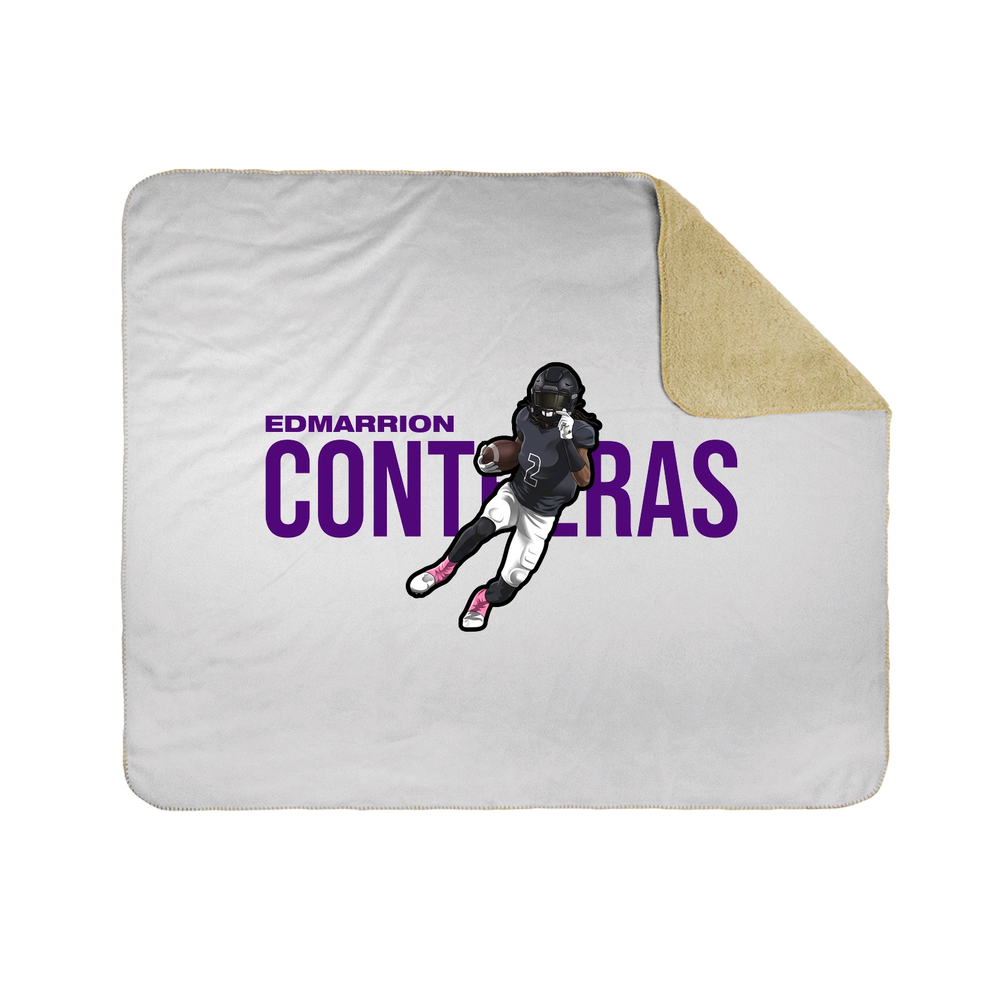 Throw Blanket — Player Name in White