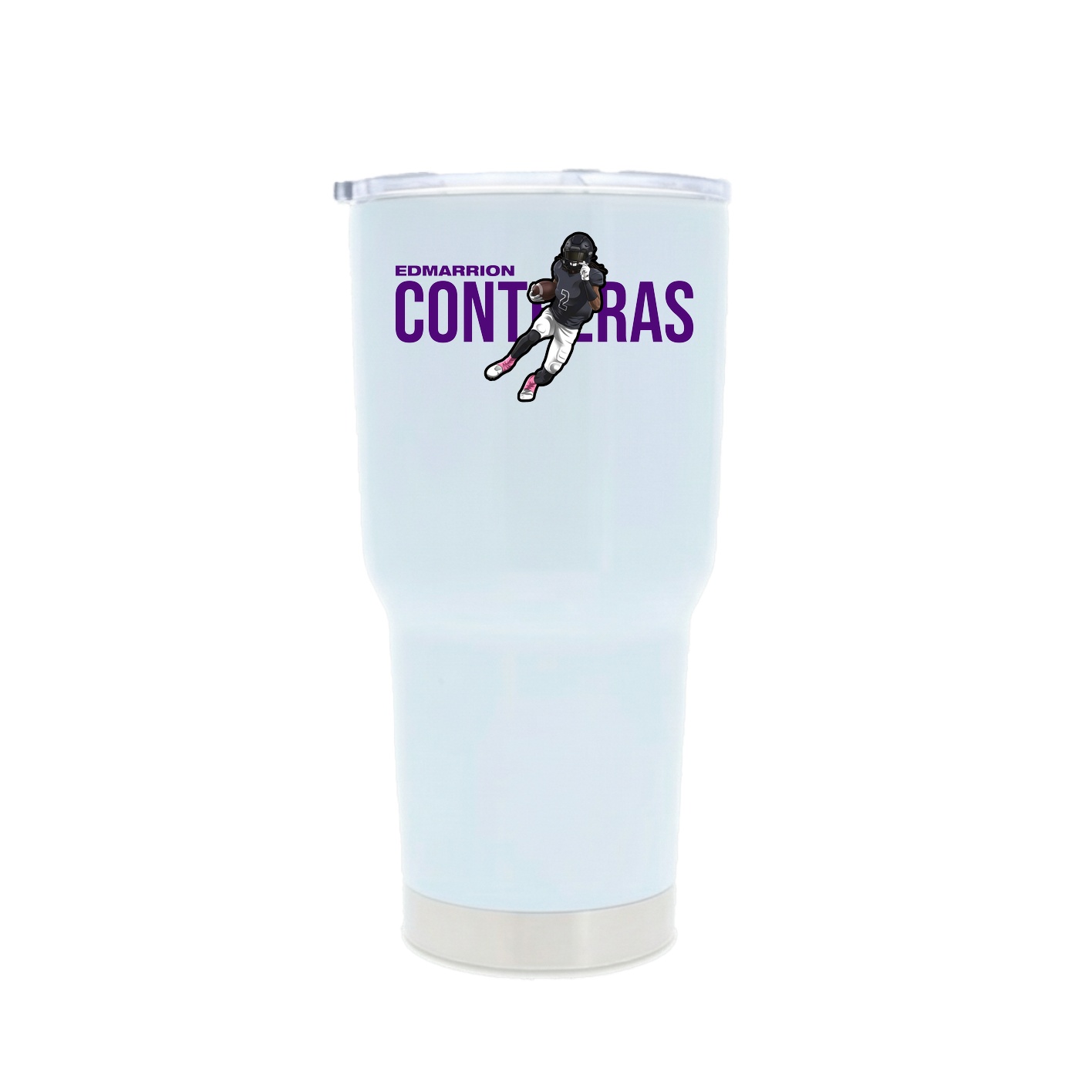 30oz Stainless Steel Tumbler — Player Name in White