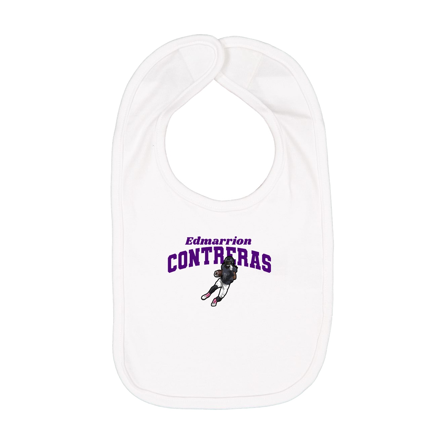 Infant Bib — Signature Arch in White