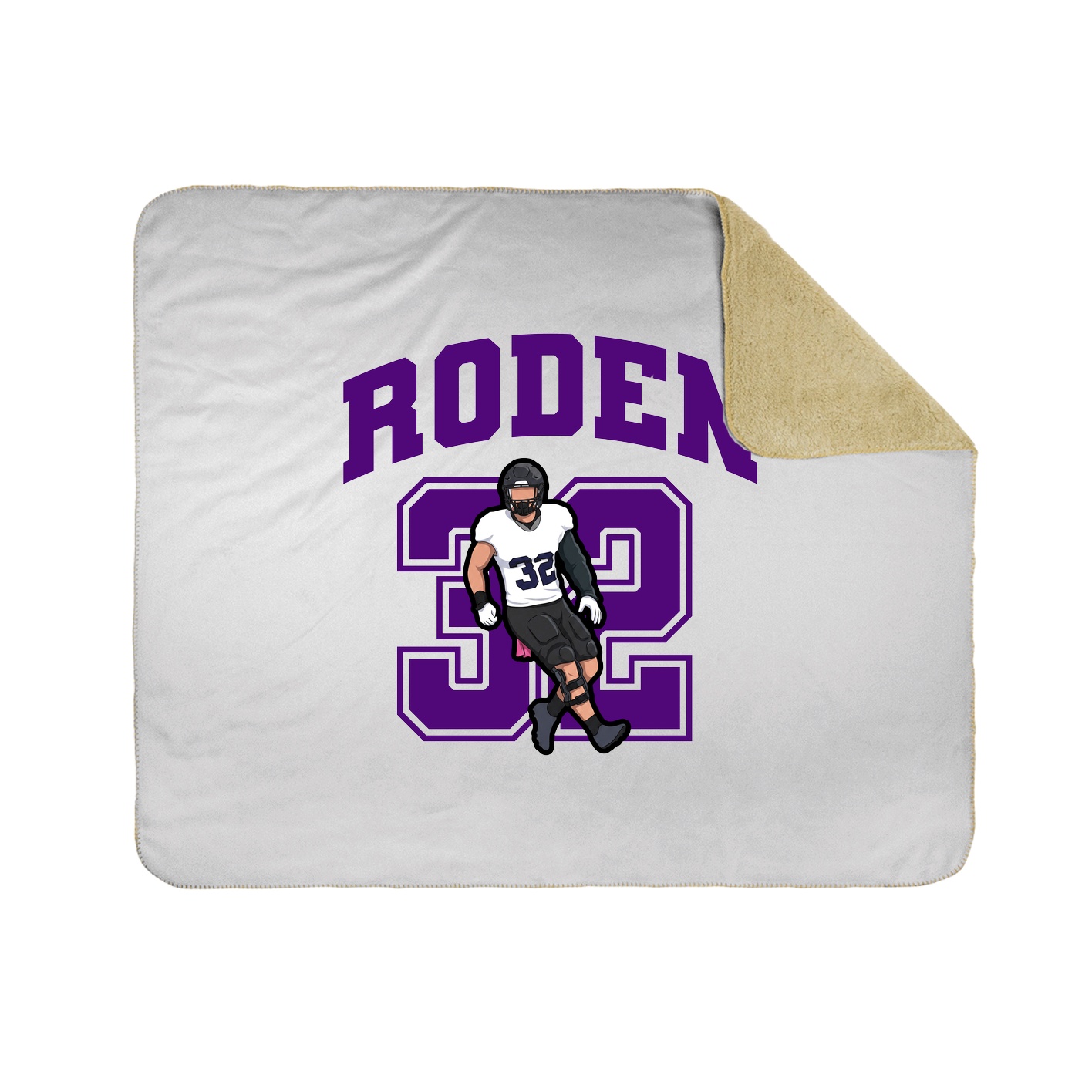 Throw Blanket — Number in White