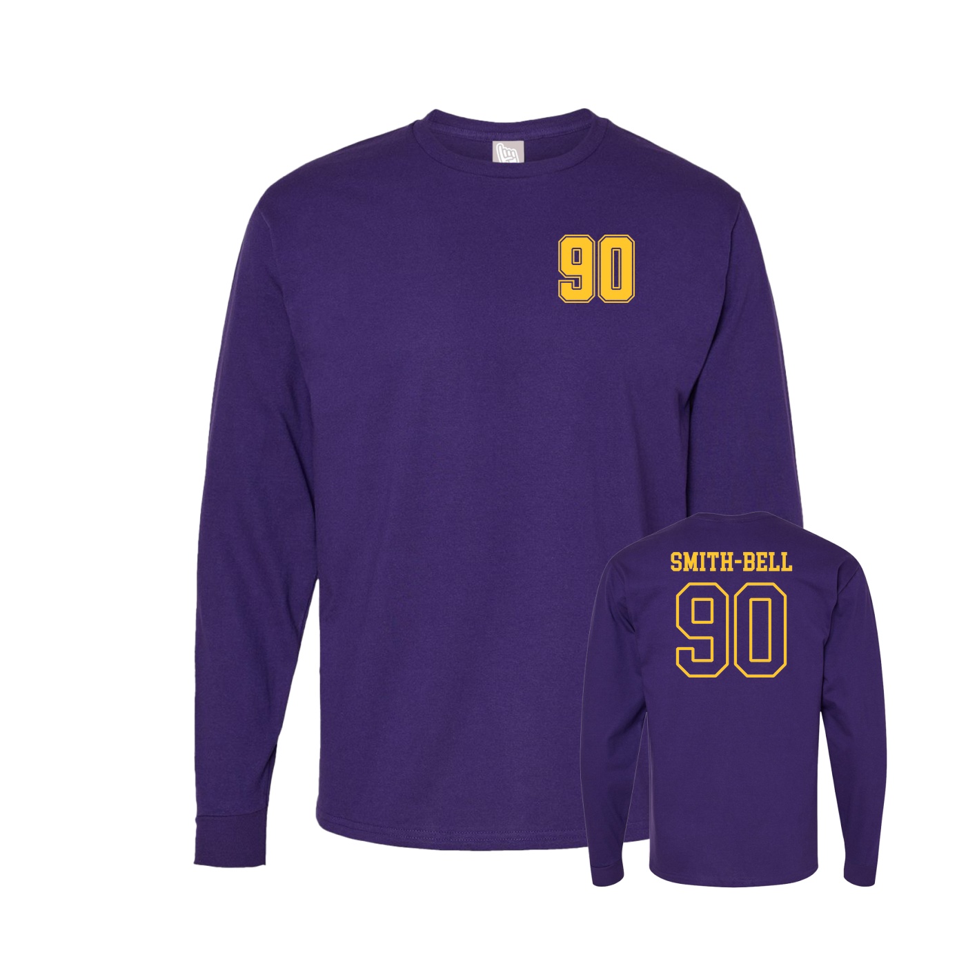 Long Sleeve Tee — Chest Back in Purple