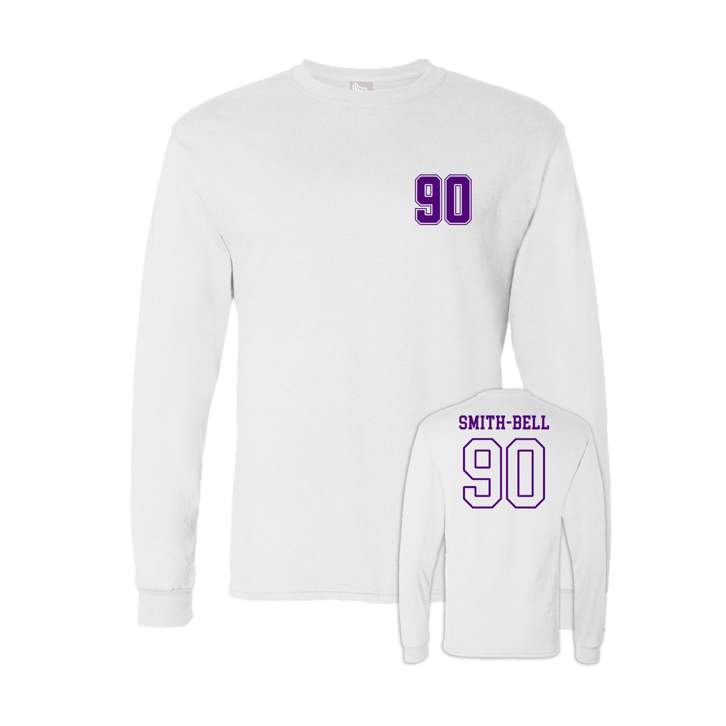 Long Sleeve Tee — Chest Back in White