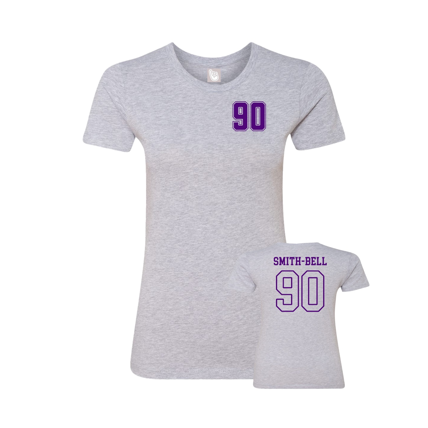 Womens Tee — Chest Back in Grey
