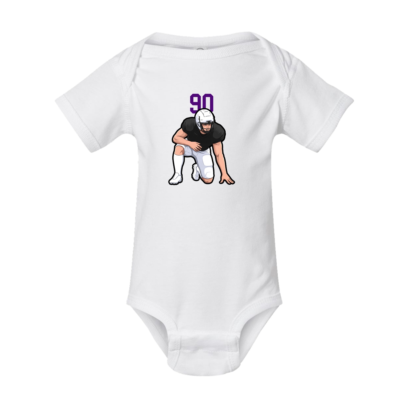 Baby Onesie — Number Top in White