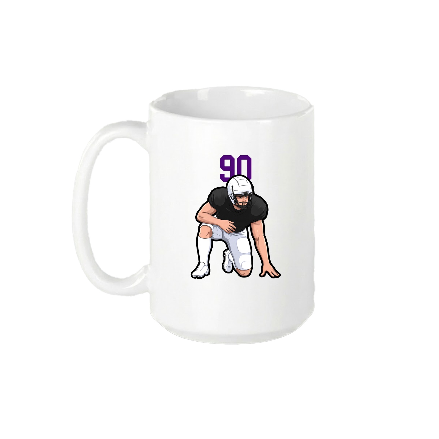 15oz Coffee Mug — Number Top in White