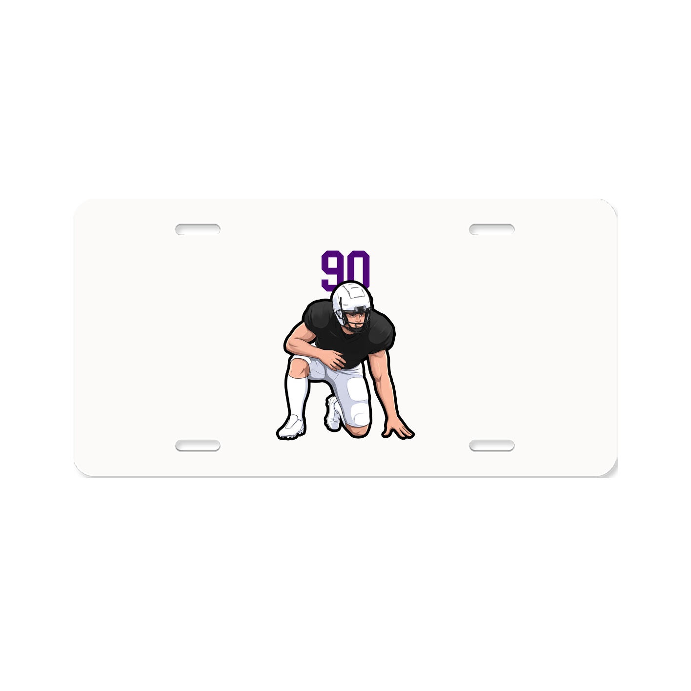 License Plate — Number Top in Classic