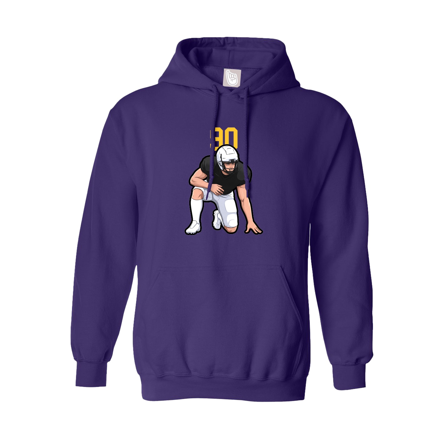 Hoodie — Number Top in Purple