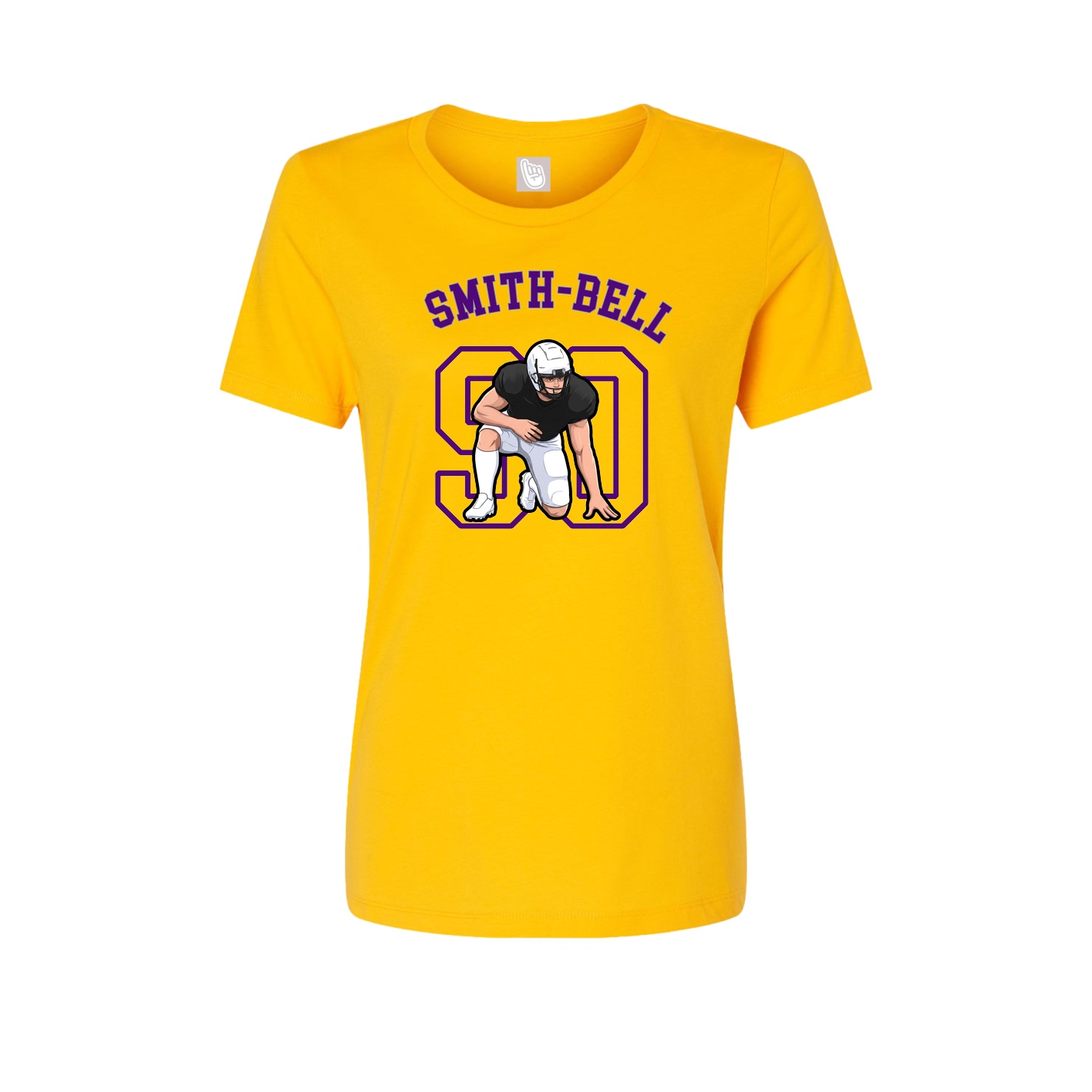 Fitted Women's Tee — Shirsey Arch in Gold