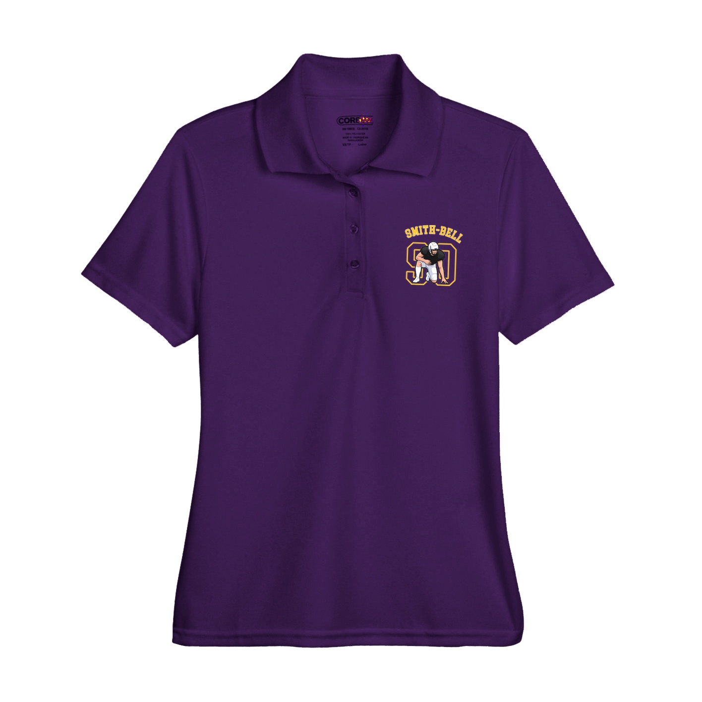 Womens Performance Polo — Shirsey Arch in Purple