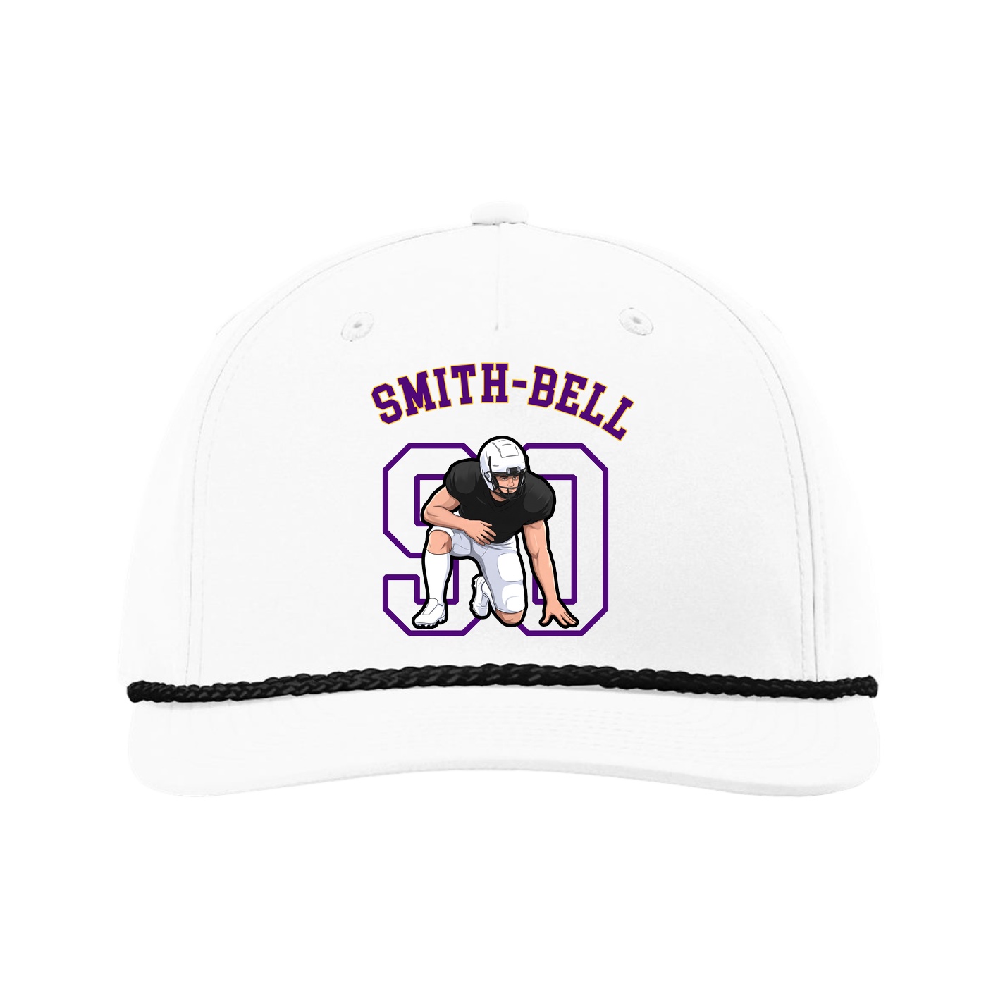 Five-Panel Classic Rope Cap — Shirsey Arch in White