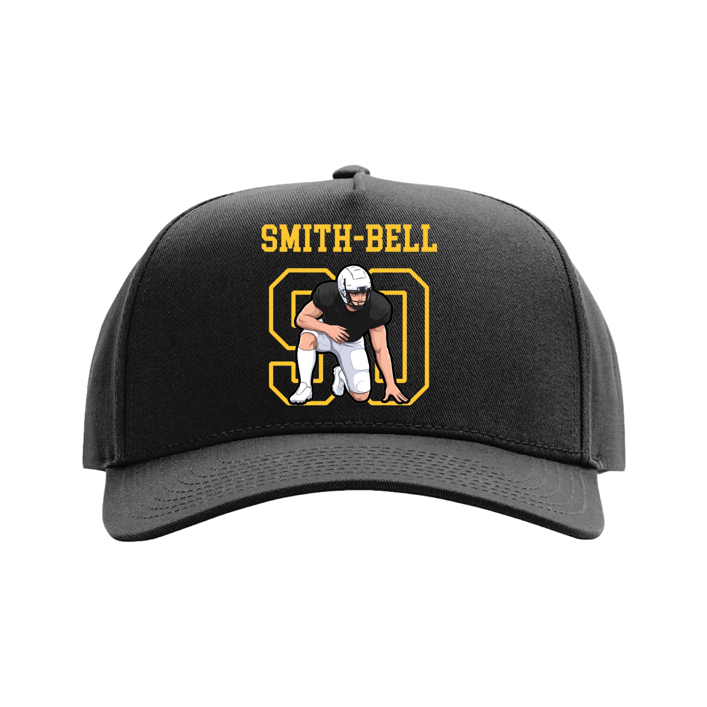 Full Fabric Five-Panel Champ Cap — Shirsey in Black