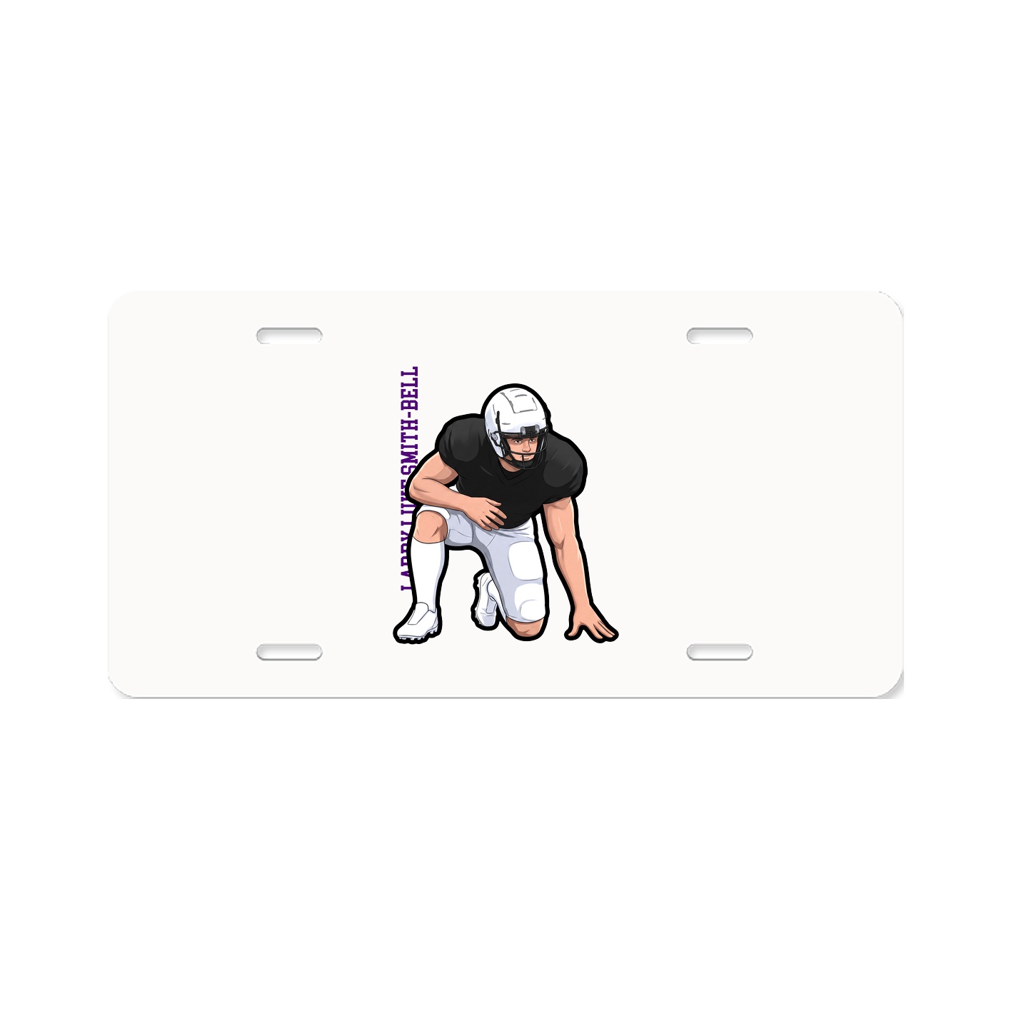 License Plate — Name Vertical in Classic