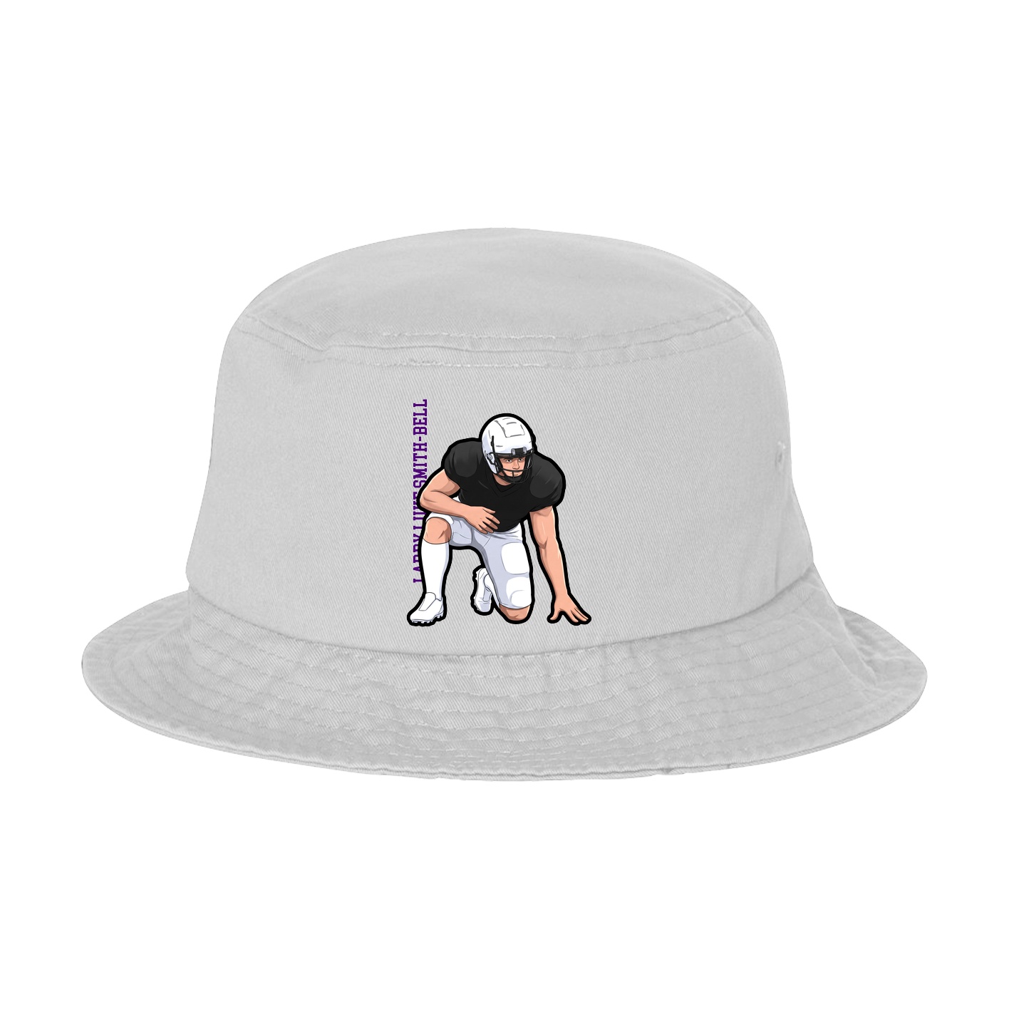 Bucket Cap — Name Vertical in White