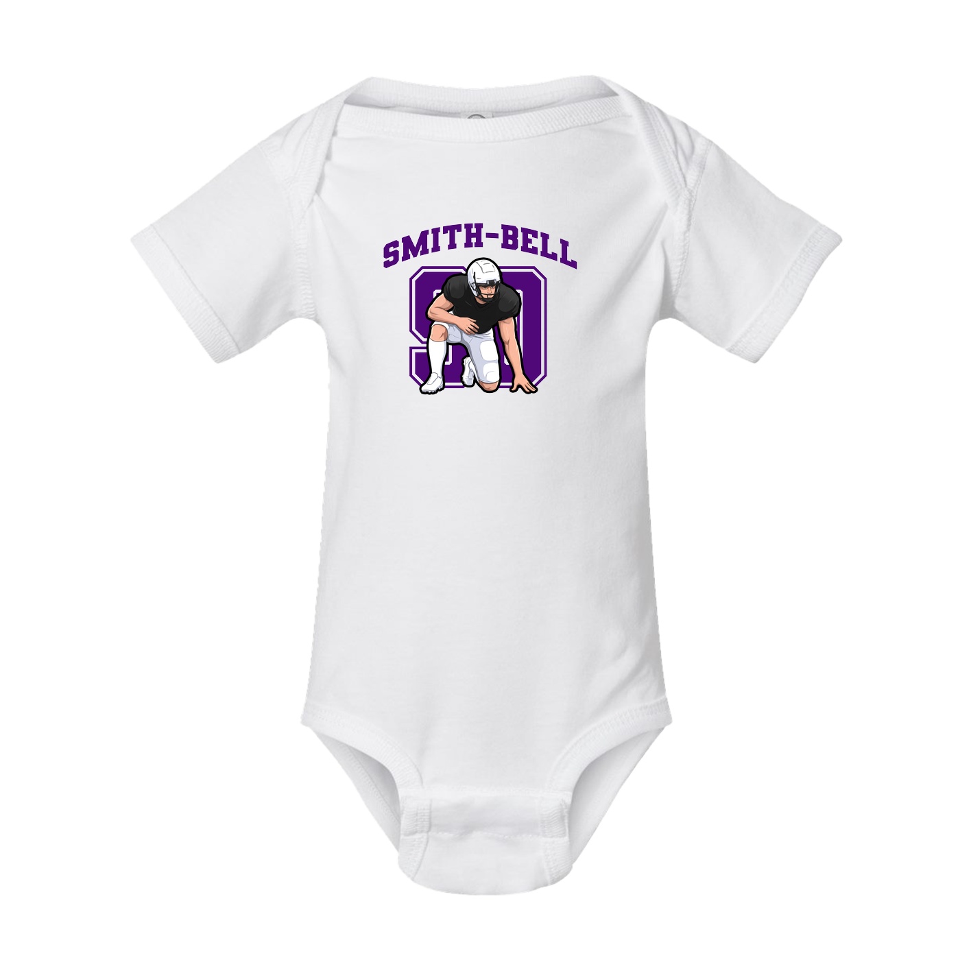 Baby Onesie — Number in White