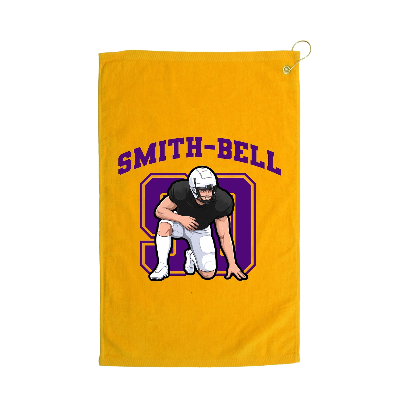 Golf Towel — Number in Gold
