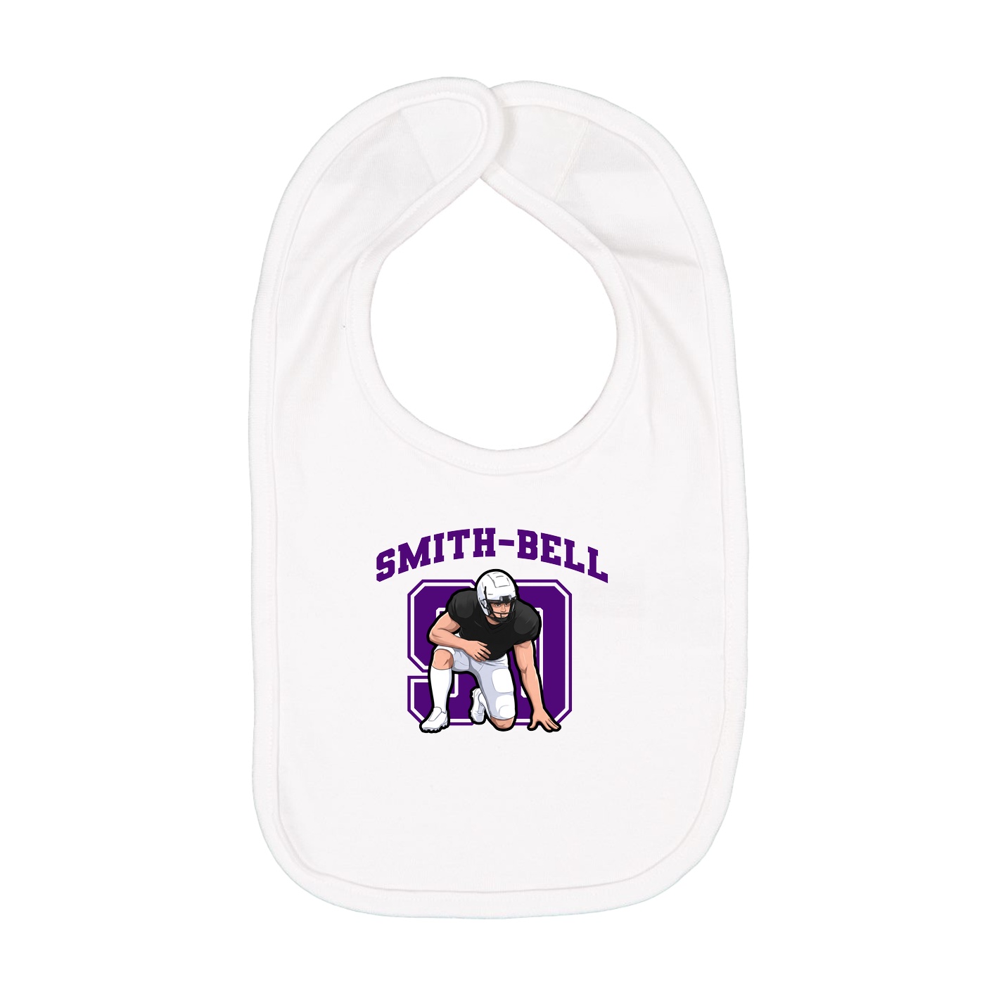 Infant Bib — Number in White
