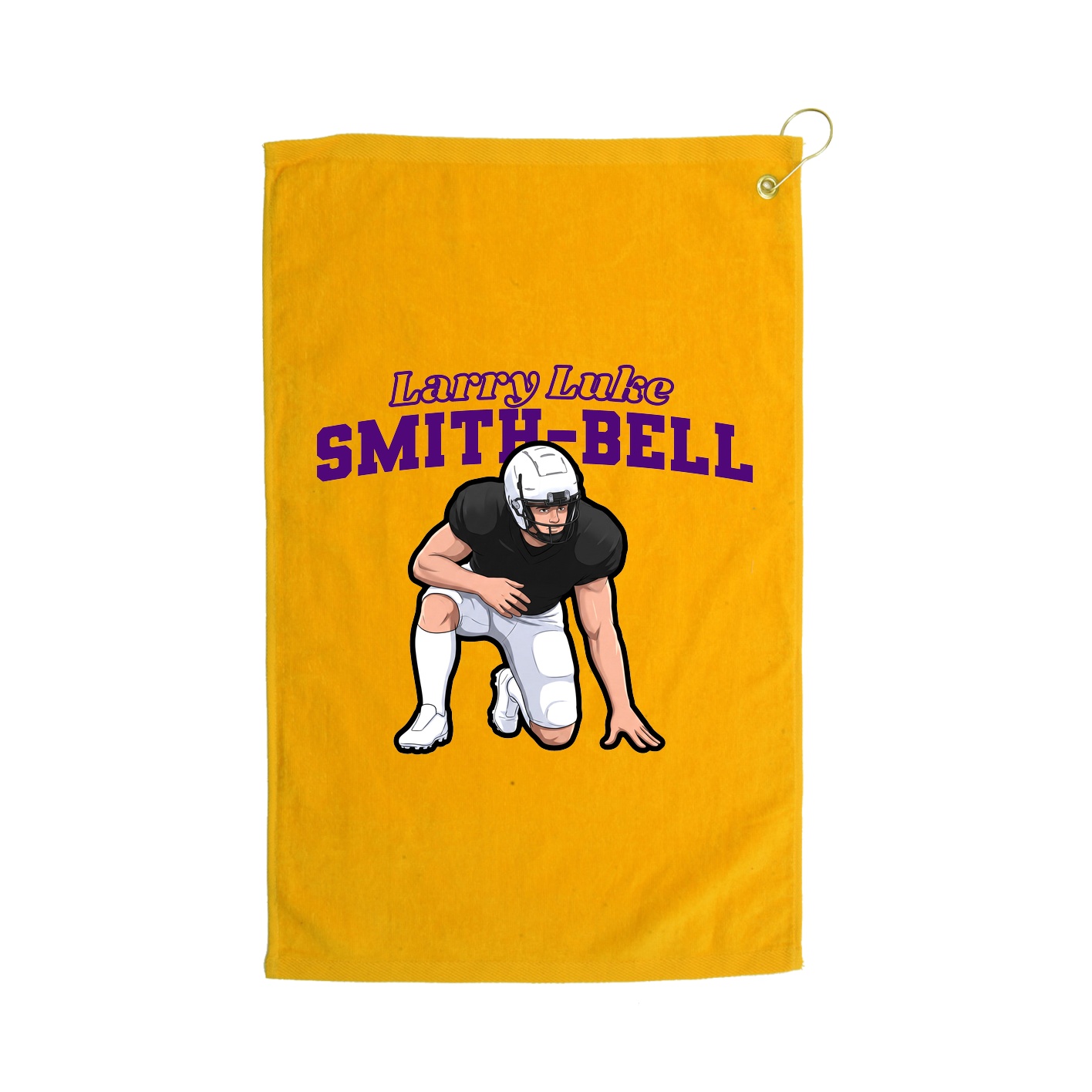 Golf Towel — Name Arch in Gold