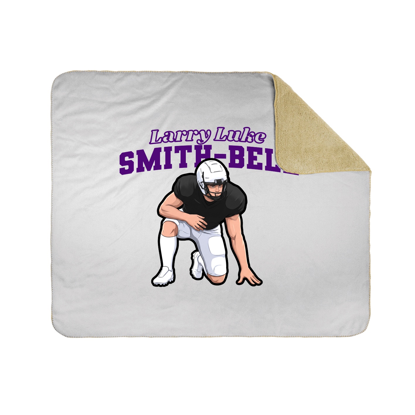 Throw Blanket — Name Arch in White